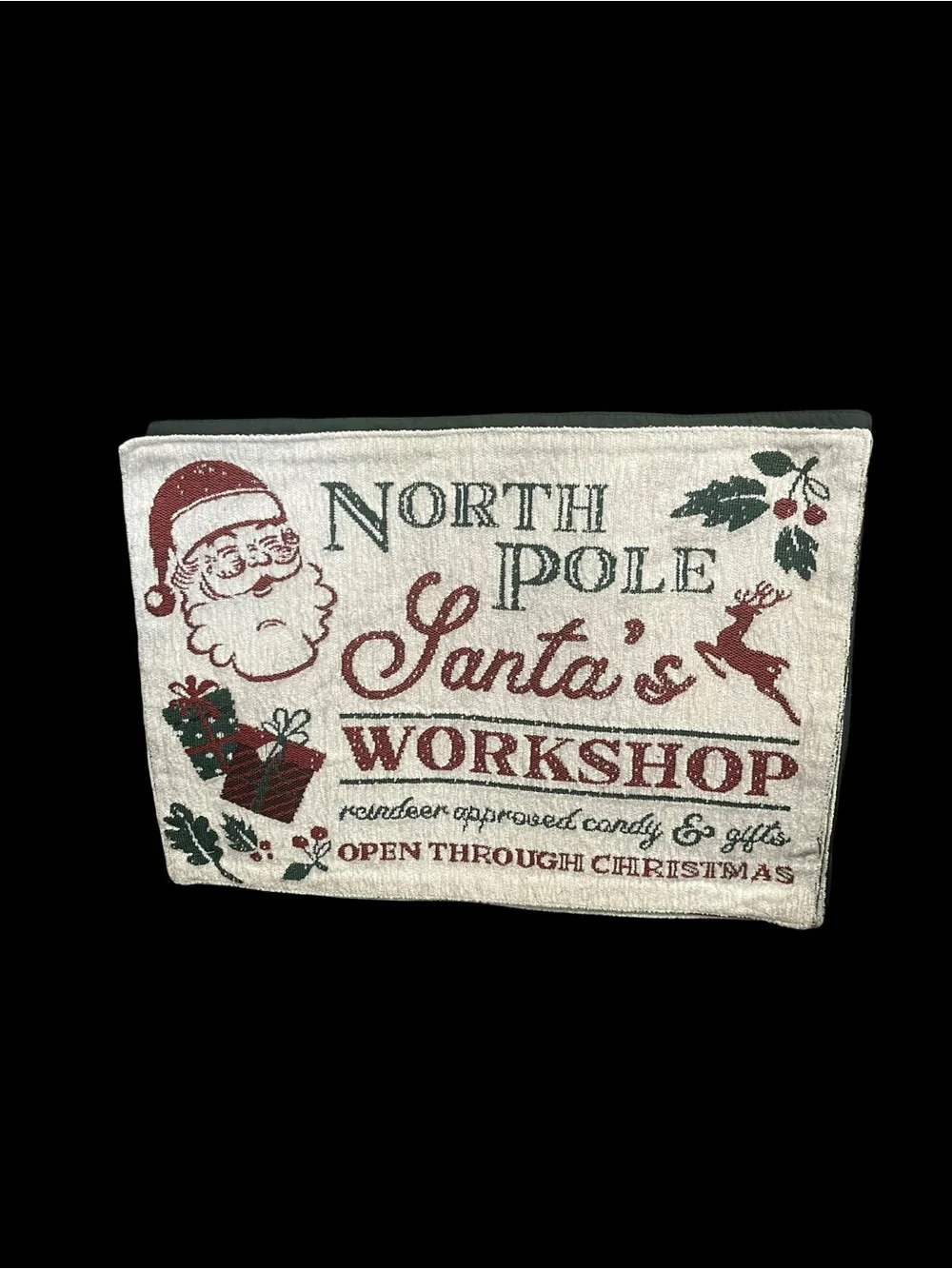 NEW Windham Weavers North Pole Santa’s Workshop Tapestry Placemats - Set of 4